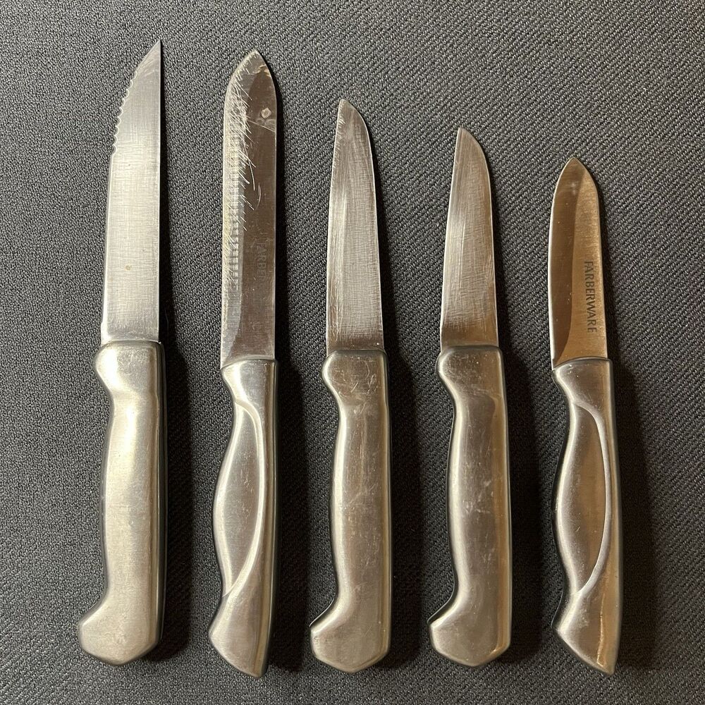 Farberware Stainless Steel Kitchen Knife Lot of 5
